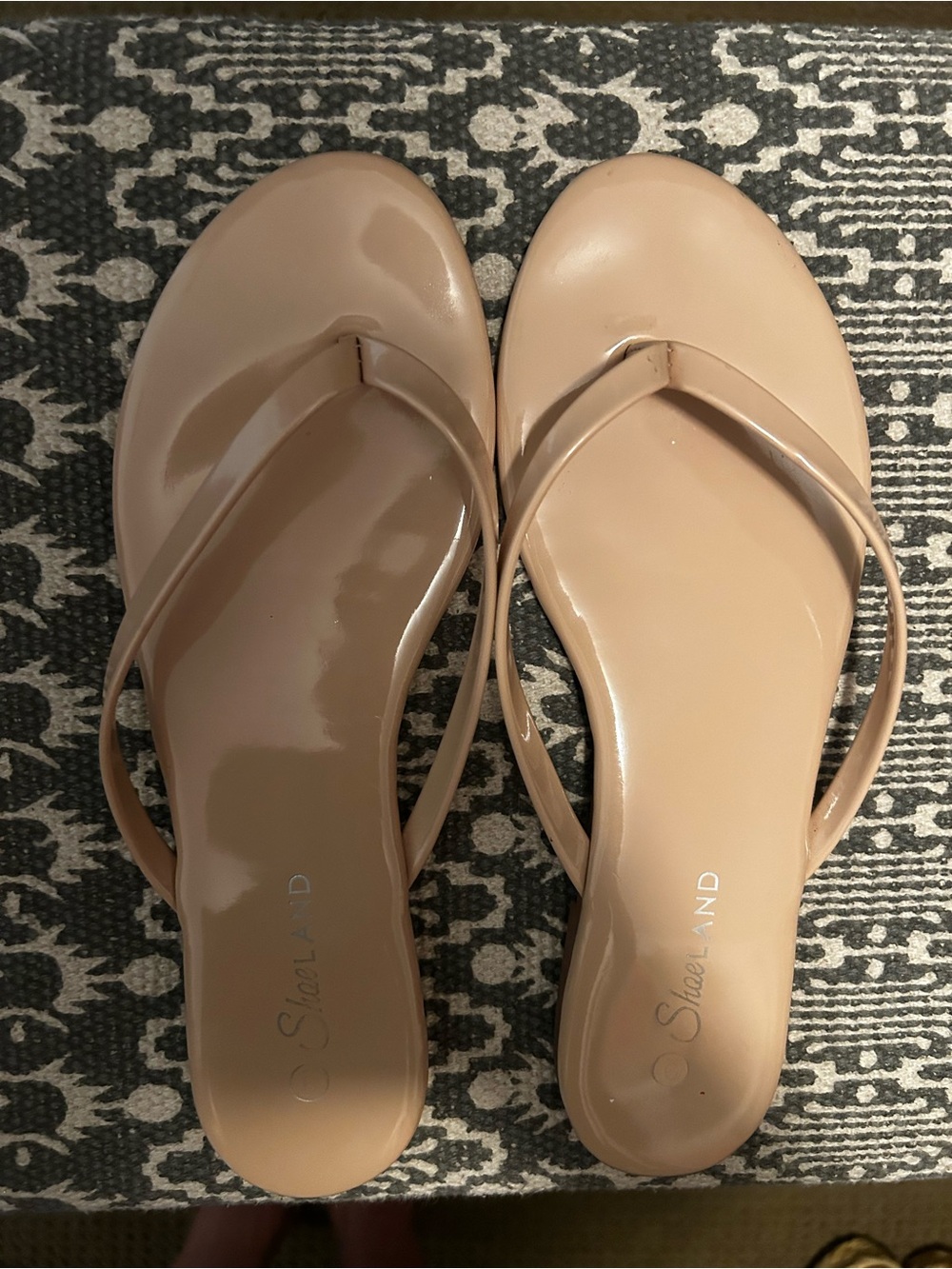 Amazon Women's Blush Patent Flip Flop Sandals